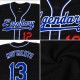 Custom Black Royal-Red Authentic Baseball Jersey