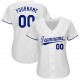 Custom White Royal Baseball Jersey