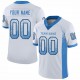 Custom White Powder Blue-Black Mesh Drift Fashion Football Jersey