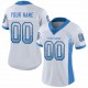 Custom White Powder Blue-Black Mesh Drift Fashion Football Jersey