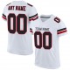 Custom White Black-Red Mesh Authentic Football Jersey