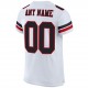 Custom White Black-Red Mesh Authentic Football Jersey