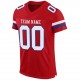 Custom Red White-Royal Mesh Authentic Football Jersey