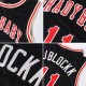 Custom Black Pink-Light Blue Authentic Throwback Basketball Jersey