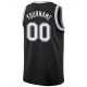 Custom Black White-Silver Gray Round Neck Rib-Knit Basketball Jersey