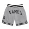 Custom Silver Gray Black-White Authentic Throwback Basketball Shorts