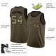 Custom Olive Camo-Black Round Neck Rib-Knit Salute To Service Basketball Jersey