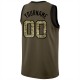 Custom Olive Camo-Black Round Neck Rib-Knit Salute To Service Basketball Jersey