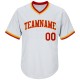 Custom White Red-Gold Authentic Throwback Rib-Knit Baseball Jersey Shirt