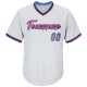 Custom White Light Blue-Pink Authentic Throwback Rib-Knit Baseball Jersey Shirt