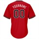 Custom Red Black-White Authentic Throwback Rib-Knit Baseball Jersey Shirt