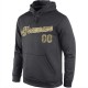 Custom Stitched Anthracite Camo-Cream Sports Pullover Sweatshirt Hoodie