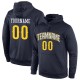 Custom Stitched Navy Gold-White Sports Pullover Sweatshirt Hoodie