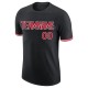 Custom Black Red-White Performance T-Shirt