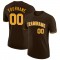 Custom Brown Gold-White Performance T-Shirt