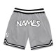 Custom Silver Gray White-Black Authentic Throwback Basketball Shorts