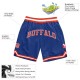 Custom Royal Orange-White Authentic Throwback Basketball Shorts