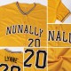 Custom Gold Black-White Authentic Baseball Jersey