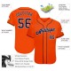 Custom Orange Navy-White Authentic Baseball Jersey