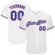 Custom White Royal-Red Authentic Baseball Jersey