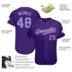 Custom Purple Light Blue-Pink Authentic Baseball Jersey