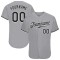 Custom Gray Black-White Authentic Baseball Jersey