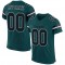 Custom Midnight Green Black-White Mesh Authentic Football Jersey