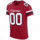 Custom Cardinal White-Black Mesh Authentic Football Jersey