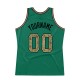 Custom Kelly Green Camo-Black Authentic Throwback Basketball Jersey