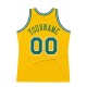 Custom Gold Kelly Green-White Authentic Throwback Basketball Jersey