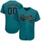 Custom Aqua Navy-Old Gold Authentic Baseball Jersey