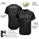 Custom Black Black-Gray Authentic Baseball Jersey