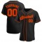 Custom Black Orange-Black Authentic Baseball Jersey