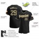 Custom Black Camo-Khaki Authentic Baseball Jersey