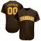 Custom Brown Gold-White Baseball Jersey