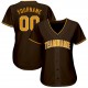 Custom Brown Gold-White Baseball Jersey