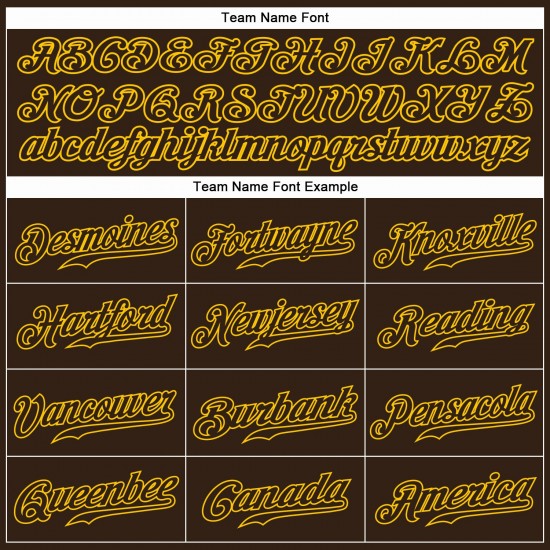 Custom Brown Gold Authentic Baseball Jersey