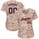 Custom Camo Navy-Orange Authentic Baseball Jersey