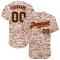 Custom Camo Black-Orange Authentic Baseball Jersey