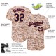 Custom Camo Navy-Old Gold Authentic Baseball Jersey