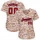 Custom Camo Red-Navy Authentic Baseball Jersey