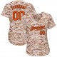 Custom Camo Orange-Black Authentic Baseball Jersey