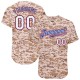 Custom Camo White-Royal Authentic Baseball Jersey