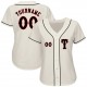 Custom Cream Black-Red Authentic Baseball Jersey