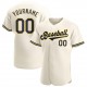 Custom Cream Navy-Gold Authentic Baseball Jersey