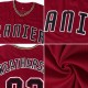 Custom Crimson Black-Khaki Authentic Baseball Jersey