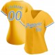 Custom Gold Light Blue-White Authentic Baseball Jersey