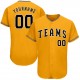 Custom Gold Black-White Authentic Baseball Jersey