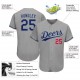 Custom Gray Royal-Red Authentic Baseball Jersey