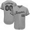 Custom Gray Black-White Authentic Baseball Jersey